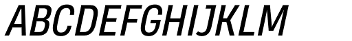 Heading Pro Medium Italic font specimen