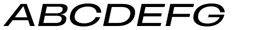 Heading Pro Ultra Wide Italic font specimen