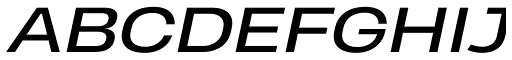 Heading Pro Wide Italic font specimen