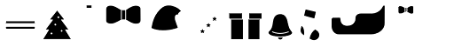 Hello Christmas Icons Fill font specimen