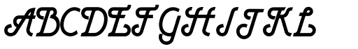 Henry Bold Italic font specimen