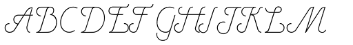 Henry Italic font specimen
