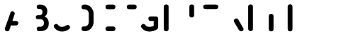 Iconic Stencil Layer Back font specimen