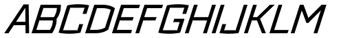 Ironstrike Italic font specimen