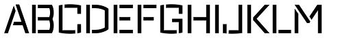 Ironstrike Stencil font specimen