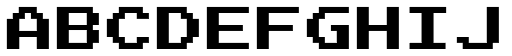 Joystix Monospace font specimen