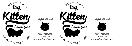Kitten Dingcats character specimen 5