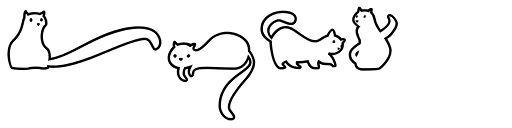 Kitten Dingcats character specimen 2