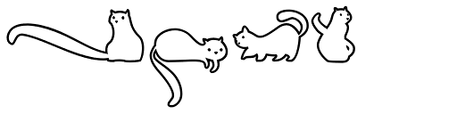 Kitten Dingcats character specimen 4