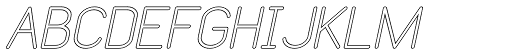 Lemonite Hollow Italic font specimen