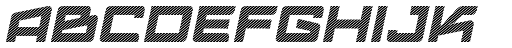 Logofontik Stripes 4F Italic font specimen
