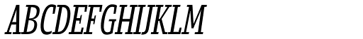 Loka Compressed Oblique font specimen
