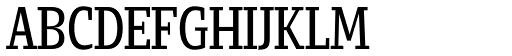 Loka Condensed Regular font specimen
