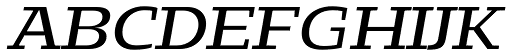 Loka Expanded Italic font specimen