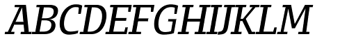 Loka Italic font specimen