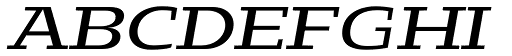 Loka Ultra Expanded Italic font specimen