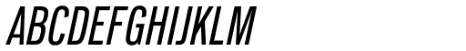 Lorimer No 2 Condensed Medium Italic font specimen