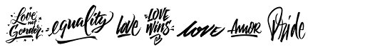 Love Wins font specimen