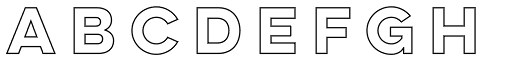 Lulo Clean Outline Bold font specimen