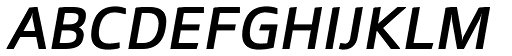 Mentone SemiBold Italic font specimen