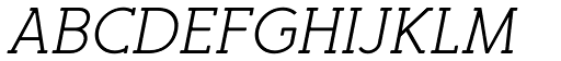 Merlo Round Serif Regular Italic font specimen