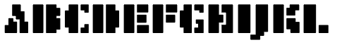 Metro Bots Ultra font specimen