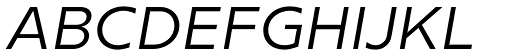 Milliard Book Italic DEMO font specimen