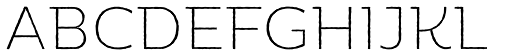 Moreno Rough XThin font specimen