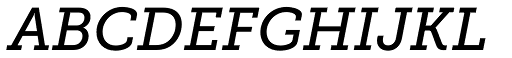 Museo Slab 500 Italic font specimen