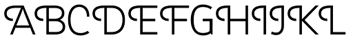 Myra 4F Caps Light font specimen