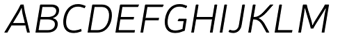 Neris Light Italic font specimen