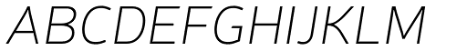 Neris Thin Italic font specimen