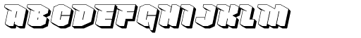 Nowy Geroy 4F Shadow Italic font specimen