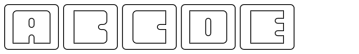 Oboe Outline Framed font specimen