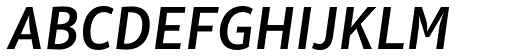 Olivine Medium Italic font specimen