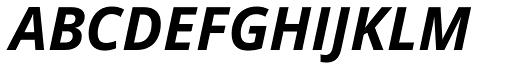 Open Sans Bold Italic font specimen
