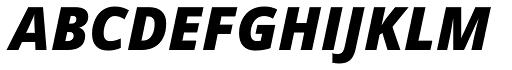Open Sans Extrabold Italic font specimen