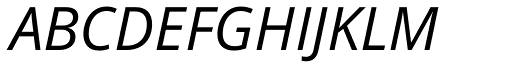 Open Sans Italic font specimen