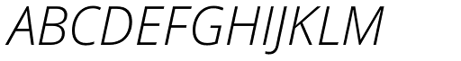 Open Sans Light Italic font specimen