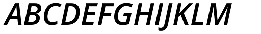 Open Sans Semibold Italic font specimen