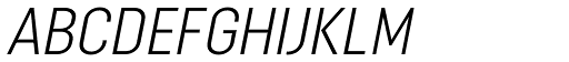 Opinion Pro Condensed Light Italic font specimen
