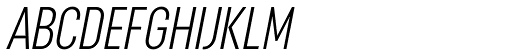 Opinion Pro Extra Condensed Light Italic font specimen