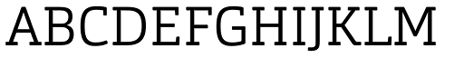 Orgon Slab Light font specimen