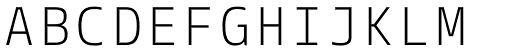 Paradroid Mono Light font specimen