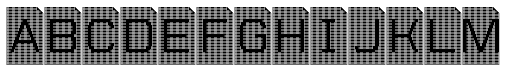 Perfocard 4F font specimen