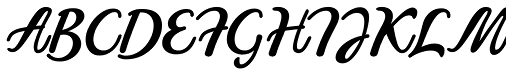 Pistoletto Free font specimen
