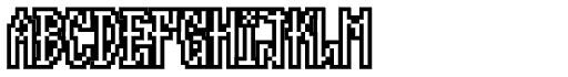 Pixel Reto Outline font specimen