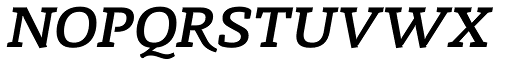 Radcliffe Semi Bold Italic character specimen 2