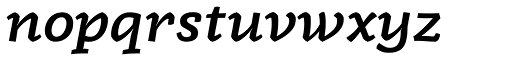Radcliffe Semi Bold Italic character specimen 4