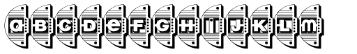 Reading Railroad 3 D font specimen